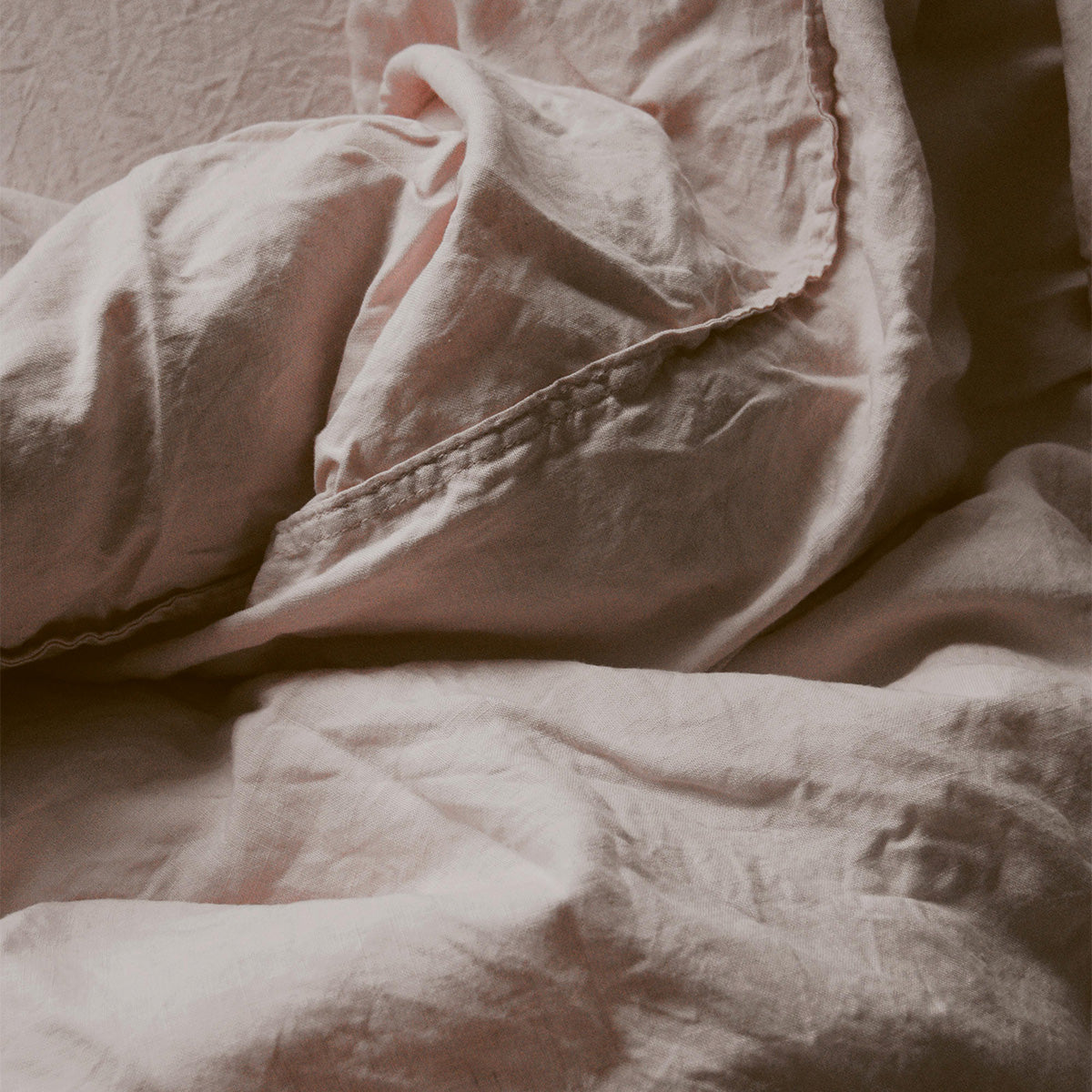 Rose Linen Duvet Cover