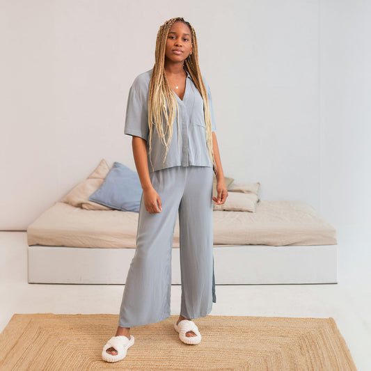 SkyBlue Serenity Pajama Set